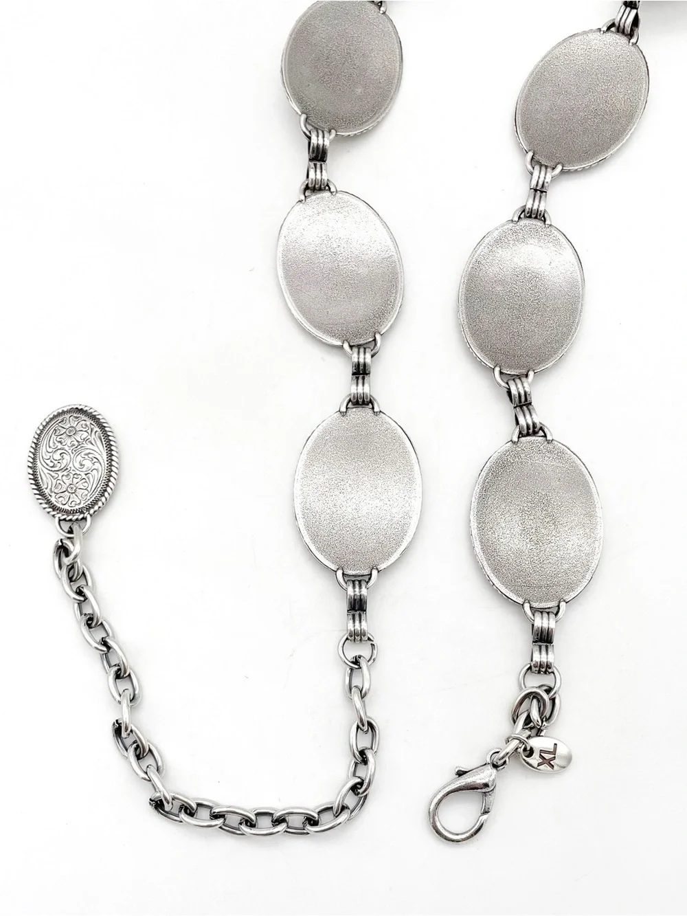 Brighton Western Silver Oval Medallion Chain Belt - Women Accessories